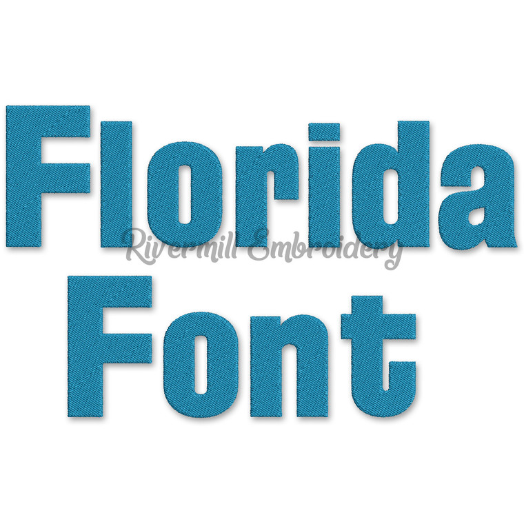 Florida Machine Embroidery Font Alphabet