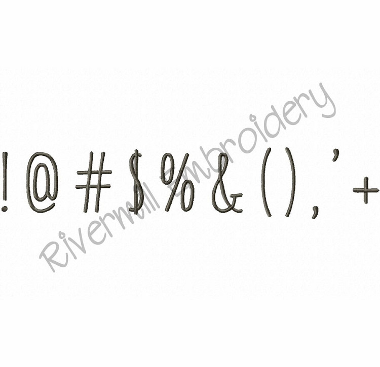 FREE Punctuation Set - Machine Embroidery Designs (Farm Font Style)