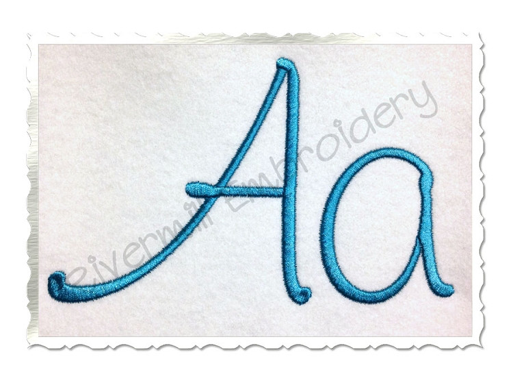 Large Kayleigh Machine Embroidery Font Alphabet