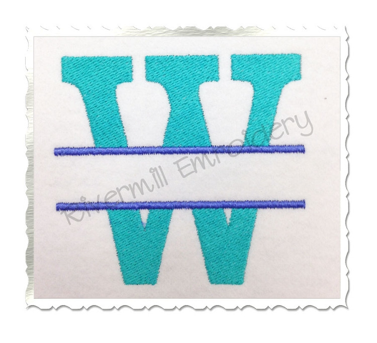 Split Lincoln Machine Embroidery Alphabet