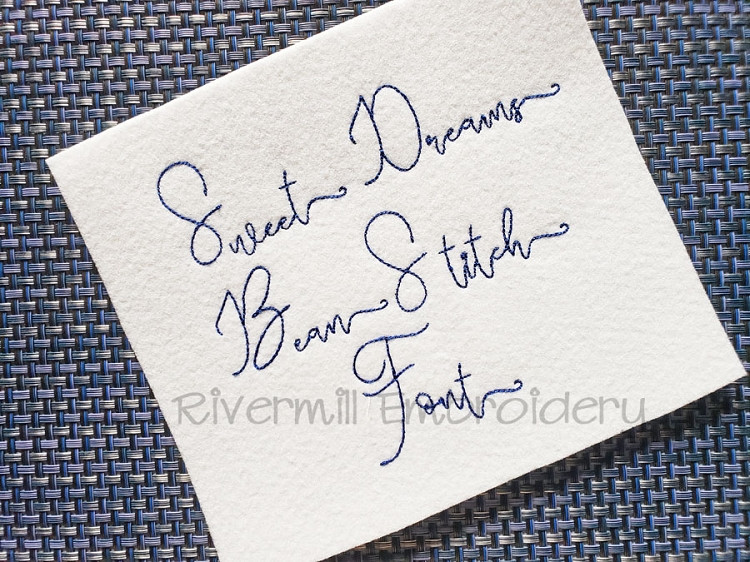 Bean Stitch Sweet Dreams Machine Embroidery Font Alphabet