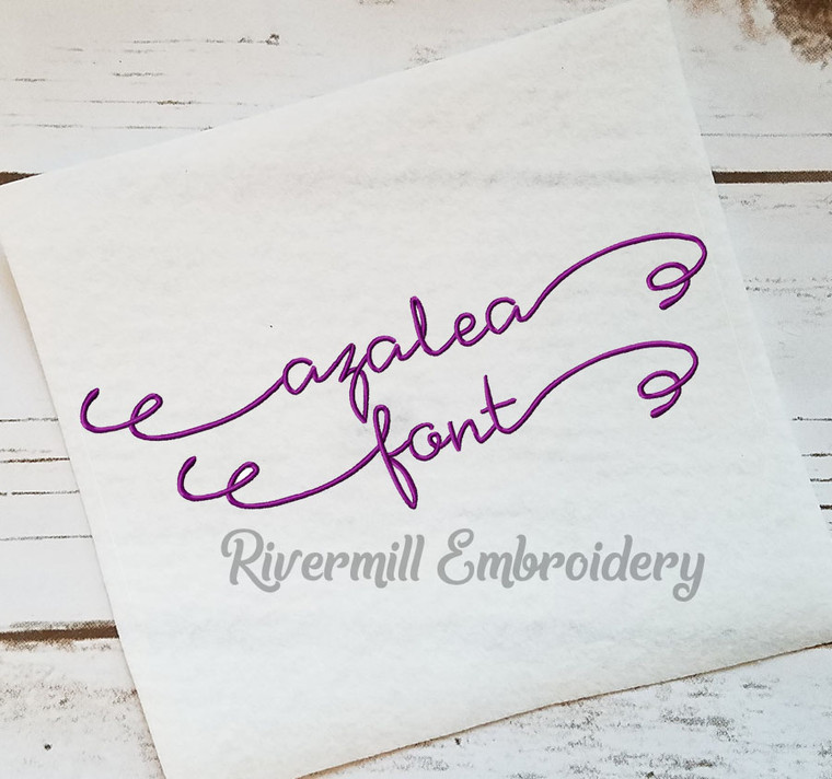 Azalea Machine Embroidery Font Alphabet