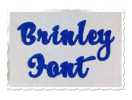 Brinley Machine Embroidery Font Alphabet