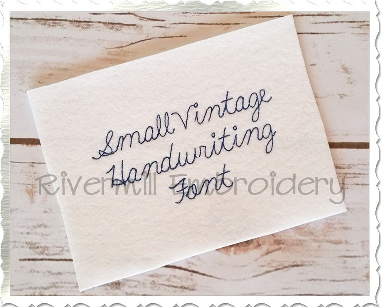 Small Vintage Handwriting Machine Embroidery Alphabet
