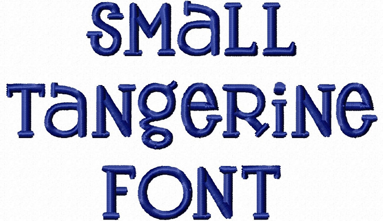 Small Mini Tangerine Machine Embroidery Font Alphabet - 1/2" & 3/4"