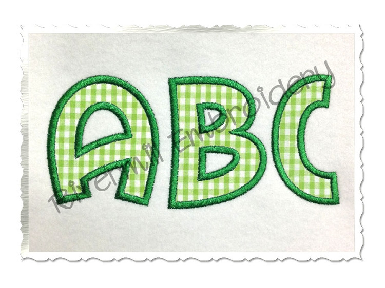 Surfer Applique Machine Embroidery Font Alphabet