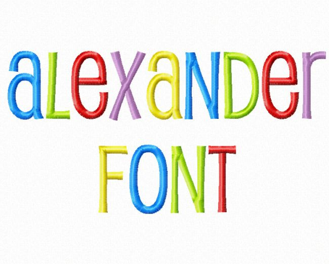 Alexander Machine Embroidery Alphabet