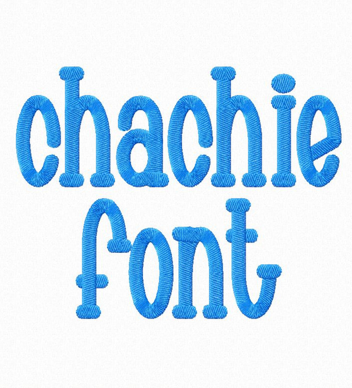 Chachie Machine Embroidery Font