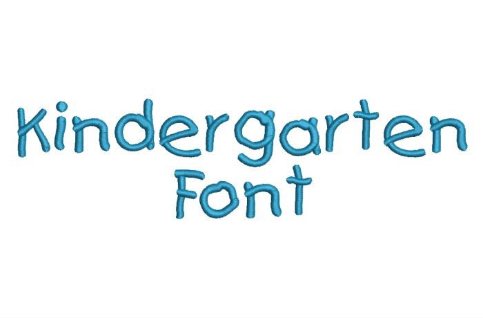 Kindergarten Handwriting Machine Embroidery Alphabet Font