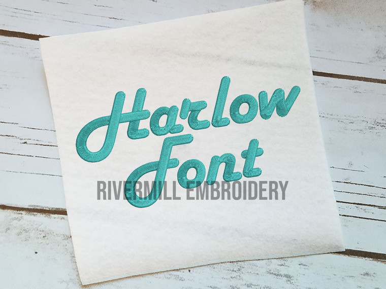 Harlow Machine Embroidery Font