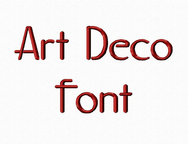 Art Deco Machine Embroidery Font