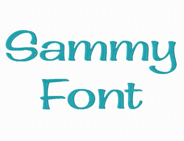 Sammy Machine Embroidery Font