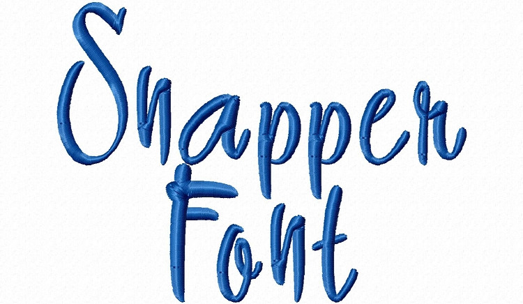Snapper Machine Embroidery Font
