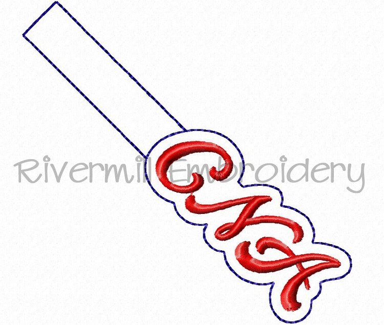 CNA In The Hoop Snap Tab Key Fob Machine Embroidery Design