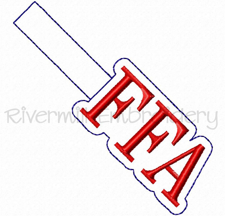 FFA In The Hoop Snap Tab Key Fob Machine Embroidery Design