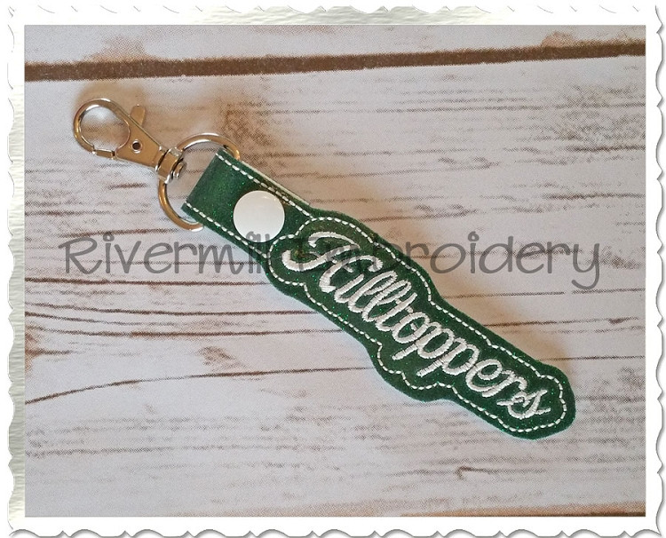 Hilltoppers In The Hoop Snap Tab Key Fob Machine Embroidery Design