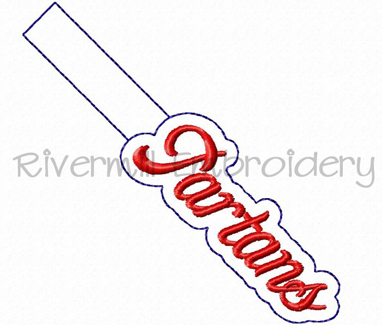 Tartans In The Hoop Snap Tab Key Fob Machine Embroidery Design
