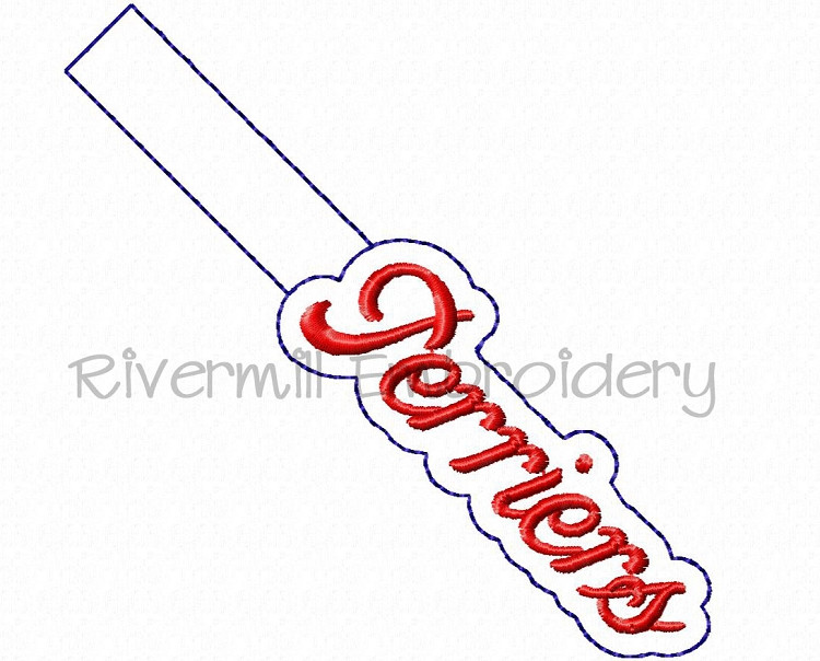 Terriers In The Hoop Snap Tab Key Fob Machine Embroidery Design
