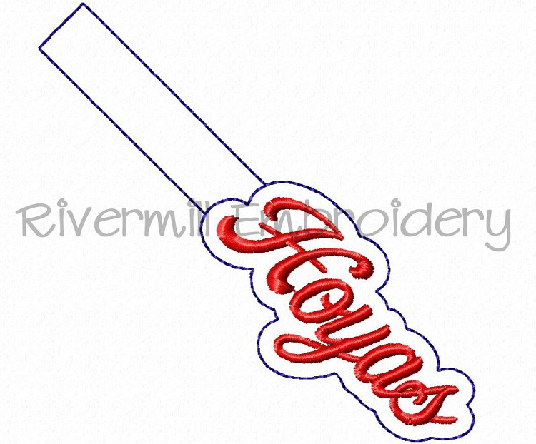 Hoyas In The Hoop Snap Tab Key Fob Machine Embroidery Design