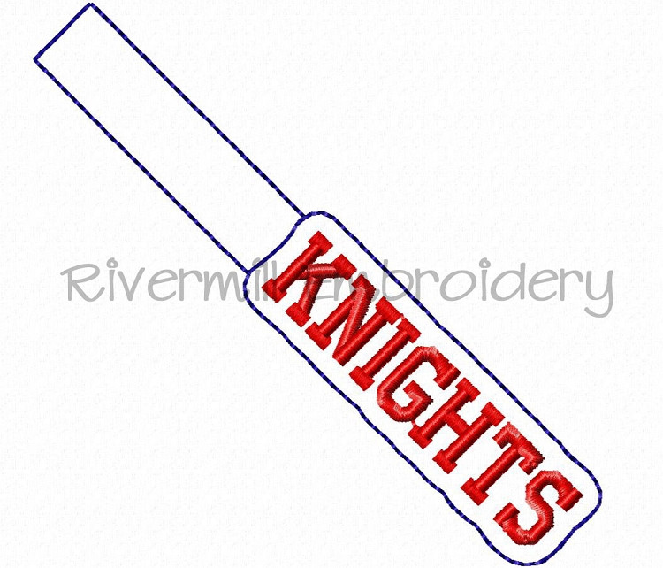 Knights In The Hoop Snap Tab Key Fob Machine Embroidery Design (Version 2)