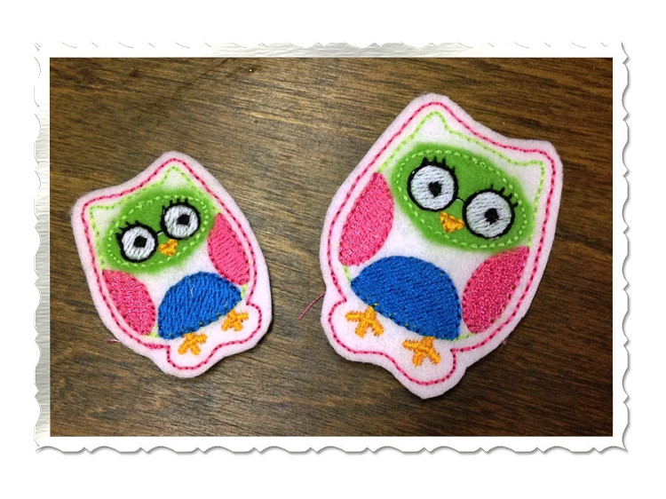 Owl Feltie Machine Embroidery Design