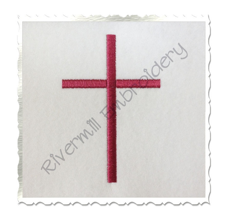 Small Cross Machine Embroidery Design