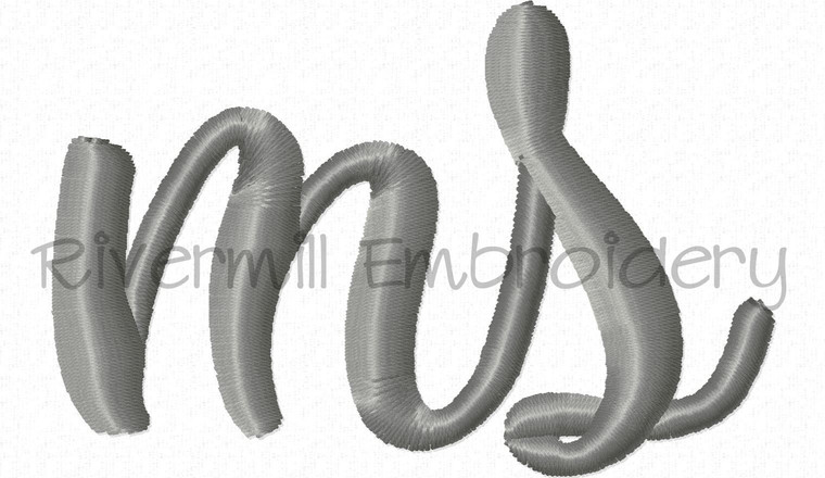 Small Mississippi "ms" Machine Embroidery Design