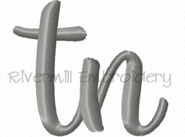 Small Tennessee "tn" Machine Embroidery Design