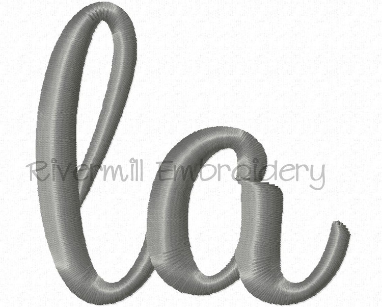 Small Louisiana "la" Machine Embroidery Design