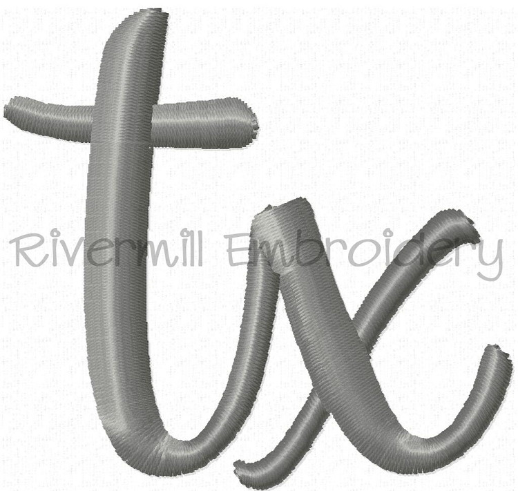 Small Texas "tx" Machine Embroidery Design