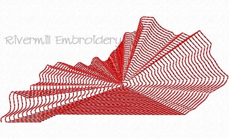 Large Spiral Stitch Kentucky Machine Embroidery Design