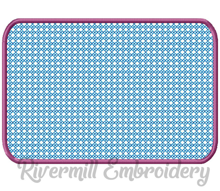 Rectangle Knockdown Stitch w/ Satin Stitch Border Machine Embroidery Design