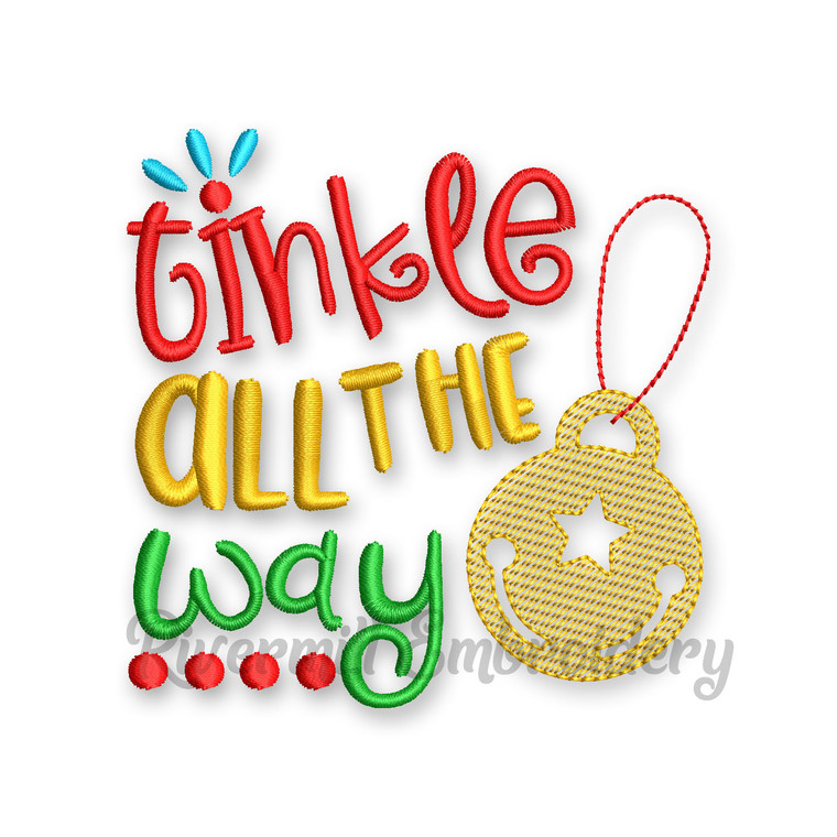 Tinkle All The Way Christmas Toilet Paper Machine Embroidery Design