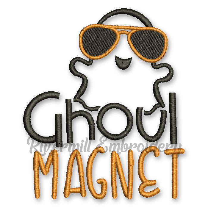 Ghoul Magnet Halloween Machine Embroidery Design