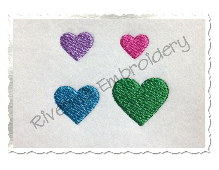 Mini Heart Machine Embroidery Design