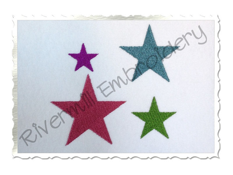 Small Star Machine Embroidery Design
