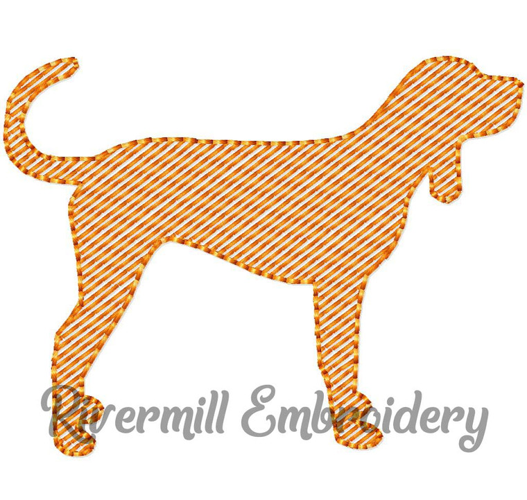 Mini Sketch Coonhound Hound Dog Machine Embroidery Design