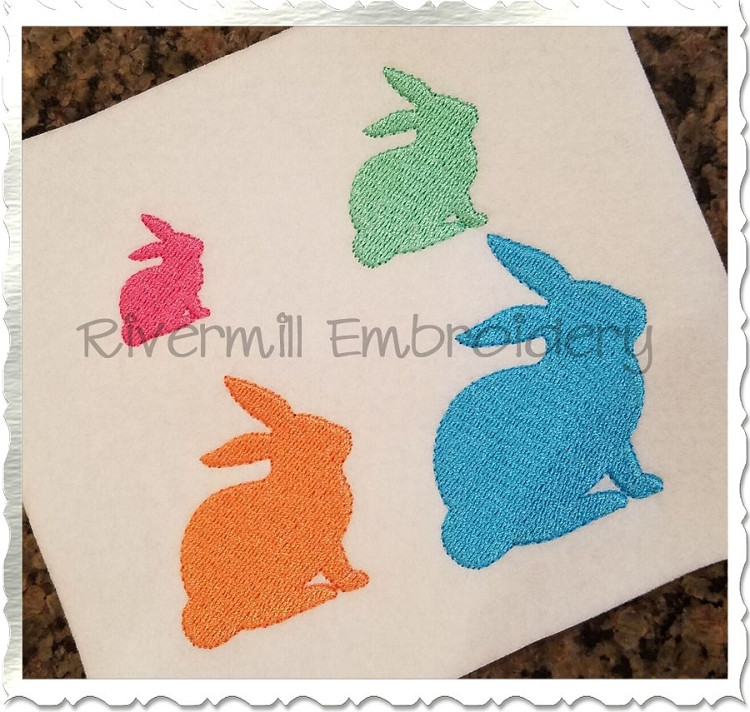 Small Mini Bunny Rabbit Machine Embroidery Design