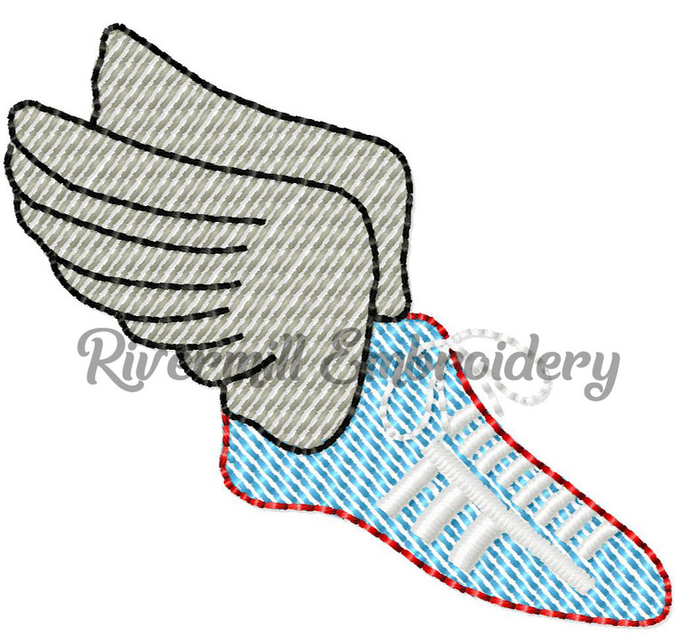 Mini Sketch Track Shoe Machine Embroidery Design