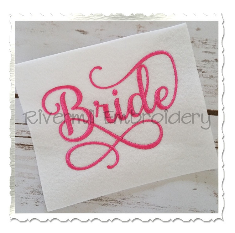 Bride Machine Embroidery Word Design