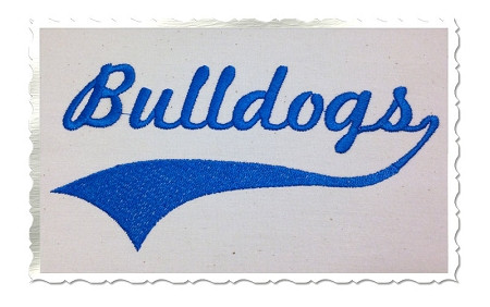 Bulldogs With Swash Tail Machine Embroidery Design