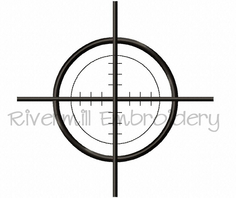Large Hunting Target Machine Embroidery Design