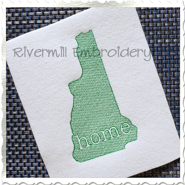 Sketch New Hampshire Home Machine Embroidery Design