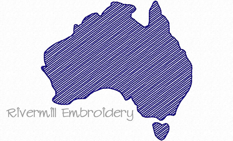 Small Sketch Style Australia Machine Embroidery Design