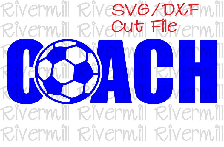 SVG DXF Soccer Coach Cut File