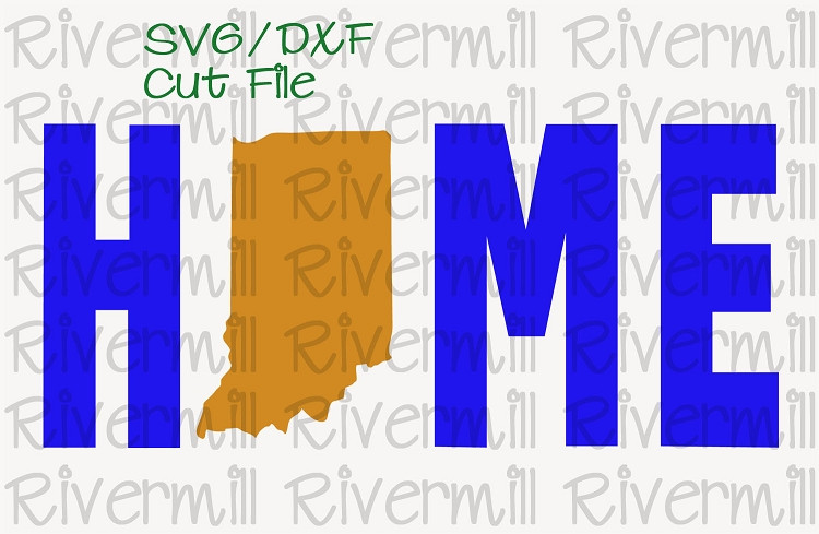 SVG DXF Indiana Home Cut File