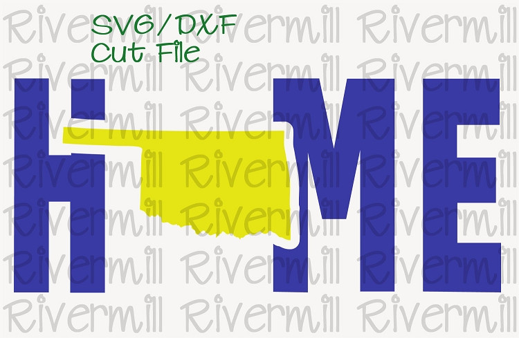 SVG DXF Oklahoma Home Cut File
