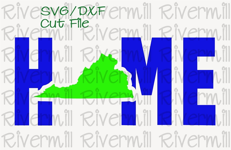 SVG DXF Virginia Home Cut File