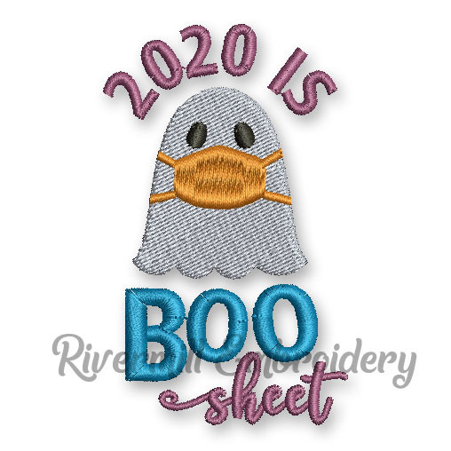 Small 2020 Is Boo Sheet Ghost Machine Embroidery Design