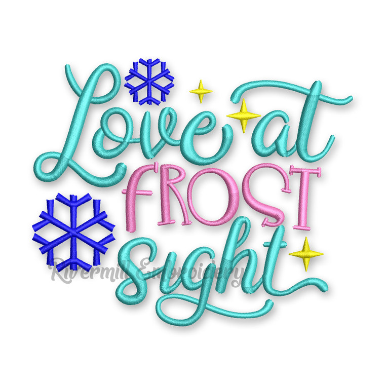 Love at Frost Sight Machine Embroidery Design
